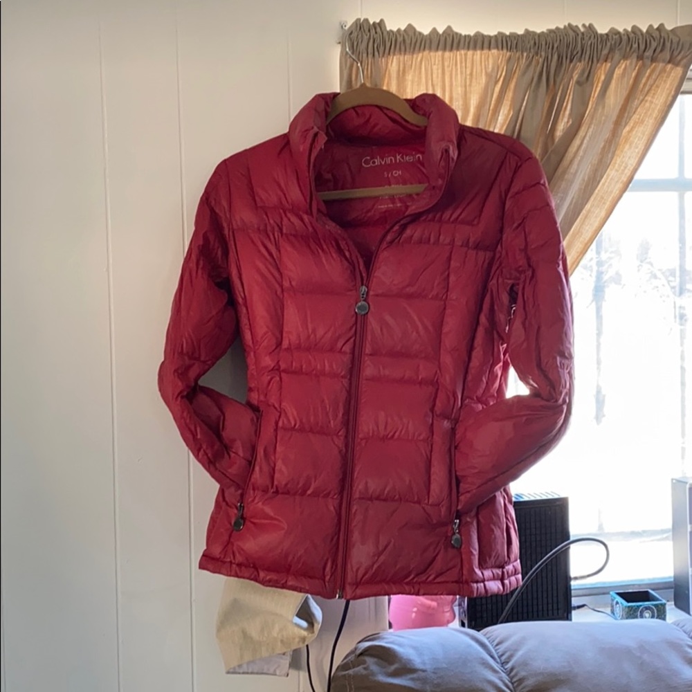 Red Calvin Klein Winter Jacket